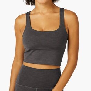 NWT Beyond Yoga Keep It Simple Heather Rib Cropped Tank Medium